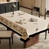 Mantel Estilo Francés, Impermeable, Resistente al Aceite, No Requiere Lavado, Lujo Ligero, Tacto de Alta Gama, Mantel Rectangular para Mesa de Comedor, Cubierta de Mesa de Café de PVC que Mejora el Ambiente