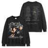 Camiseta de manga corta lavada con estampado de doble cara de Drake, estilo hip-hop transfronterizo estadounidense, suéter holgado con capucha y cuello redondo, venta al por mayor