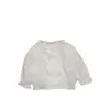 Camisa blanca de primavera y otoño para bebé niña con cuello de encaje, camisa básica de estilo coreano para niños con mangas abullonadas, top elegante para bebés y niños pequeños