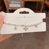 Pulsera de Cadena con Perlas y Cruz, Moda de Lujo Ligero, Versátil, Empalme de Cadena, Temperamento de Nicho, Diseño Simple, Pulsera al por Mayor