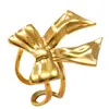 Anillo Popular Transfronterizo para Mujer, Anillo de Acero Inoxidable con Baño de Oro de 18 Quilates Moderno y de Alta Gama, Anillo de Acero de Titanio con Lazo Prensado en Aceite