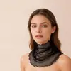 Gaiter de Cuello de Malla de Seda de Color Sólido Cuello Falso de Seda de Morera Fina de Verano Bufanda Versátil para Mujer Bufanda de Seda para Ponerse Protector de Cuello