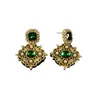 Corrente de colar de suéter com contas medievais europeu e americano indústria pesada design de pérola vintage brincos cravejados de diamantes conjunto de brincos