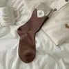 Meias de Cano Médio com Estampa de Animal Cartoon Tridimensional para Outono e Inverno Feminino, Meias de Algodão Sem Costura Peek-A-Boo, Meias Fofas Caídas