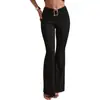 Pantalones de Campana de Color Sólido Ajustados Sexy Estilo Chica Caliente Verano Largos para Mujer