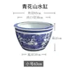 Tanque de Peces Cerámico Azul y Blanco de Jingdezhen para Uso en Hogar y Jardín, Tanque Grande de Loto para Criar Peces, Tanque de Feng Shui, Fabricante de Adornos Atractores de Riqueza
