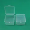 Caja de Plástico Cuadrada, Caja de Almacenamiento para Cosméticos y Labiales, Caja de Empaque Transparente con Tapa, Organizador de Piezas de Ferretería, Caja Cuadrada Transparente