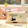Un Par de Fundas de Almohada de Algodón con Dibujos 48X74 Fundas de Almohada Domésticas para Niños Funda Protectora de Almohada Individual para Dormitorio