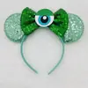 Faixa de Cabelo Estilo Desenho Animado Infantil Transfronteiriça Monstros S.A. Verde Mickey Menino de Olhos Grandes Fantasia Animal
