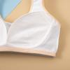 Ropa interior para niñas con copa moldeada fija, sin aros, transpirable, para etapa de desarrollo, estilo camiseta, para estudiantes de secundaria