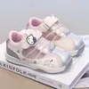 Zapatos Deportivos para Niñas 2026 Nuevo Malla Transpirable Suela Suave Antideslizante Velcro Hello Kitty Lindo Rosa Versátil Ligero