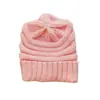 Chapéu de Inverno Quente de Venda Europeu e Americano Outono e Inverno Ebay Aliexpress Etiqueta Cor Pura Chapéu de Inverno Feminino Lã Dobrável Tricô