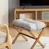 Nuevo Producto Reposapiés Plegable Almohada para Piernas Taburete Sofá Taburete Sala de Estar Reposapiés Oficina Mesa para Descanso del Almuerzo Reposapiés Taburete para Piernas