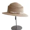 Sombrero de cubo de rafia con lazo, estilo vacacional, copa cóncava, de seda y lino para mujer, sombrero de paja para protección solar en vacaciones de verano en la playa, sombrero de pescador