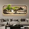 Nova Pintura Decorativa de Sala de Estar em Estilo Chinês Pinheiro Acolhedor Arandela Luminosa LED Pintura Sofá Parede de Fundo Pintura Pendurada Mural Luxo Acessível