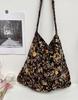 Coreia do Sul Dongdaemun Novo Estilo Fresco Floral Bolsa de Lona Feminina Rua All-match Bolsa de Axila Preço Unitário Bolsa Bolsa Feminina de Grande Capacidade