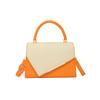 Bolso Cuadrado Pequeño con Costuras Estilo Coreano para Mujer 2025 Nuevo Bolso de Mano de Color en Contraste con Texto Bolso Bandolera Simple y Moderno para el Trabajo