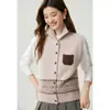 Chaleco de punto jacquard 100% cachemira, patrón Fair Isle de otoño/invierno para mujer, sin mangas, cárdigan de frente abierto, chaleco cálido