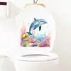 VA-M077 Dibujos Animados Coral Delfín Hogar Dormitorio Baño Inodoro Decoración Pegatinas de Pared Autoadhesivas Venta al por Mayor Comercio Exterior