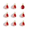 Acessórios para Joias DIY Borda Envolvida Cristal Imitação Pingente Único Gota d'Água Pulseira Chaveiro Colar Brinco Charme W698