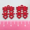 Colgante Doble Felicidad Celebración de Boda, Accesorios para Caja de Dulces de Boda, Suministros de Colgantes para Boda, Bolsa de Dulces de Boda, Decoración Cuadrada de Boda, Aleación DIY