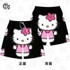 Pantalones Casuales de Dibujos Animados Lindos Kt Hello Kitty de Venta Caliente Transfronteriza Estampado 3D Versátiles Modernos Ajustados Cinco Cuartos
