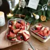 Caja de Mousse de Fresa Famosa en Internet Caja de Pastel de Fresa con Crema Caja de Pastelería Tiramisú Caja de Empaque para Hornear