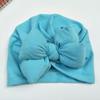 Gorro de bebé europeo y americano, gorro fetal con lazo, gorro indio para niños, gorro anudado de color liso, fabricantes indonesios.