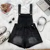 Macacão jeans de estilo coreano, moderno, versátil, slim fit, shorts casuais, macacão wide leg, hot pants para mulheres, novo para o verão