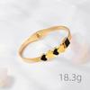 Ventas Directas de Fábrica Wholesale Transfronterizo Oro de 18 Quilates de Alta Gama Trébol de Cuatro Hojas para Mujer Acero de Titanio No se Desvanece Libre de Níquel Libre de Cadmio Pulsera