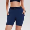 Pantalones Cortos Deportivos Transfronterizos Sin Costuras Ajustados para Mujer, Longitud de Cinco Puntos, Yoga, Pilates, Fitness, Ciclismo, Cintura Alta, Levanta Glúteos