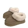 Botas de Nieve de Suela Gruesa para Mujer 2026 Nueva Llegada de Invierno Más Terciopelo Engrosado Zapatos Grandes de Algodón del Noreste Calidez para Adultos Zapatos Peludos de Pan