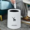 Cubo de Basura Personalizable Doble Capa Estilo Europeo Hogar Sala de Estar Cocina Oficina Cesto de Papel Fabricante Venta al por Mayor Cubo de Basura Redondo