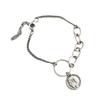 YHT002 Estilo Coreano Personalizado Estudante Ornamentos de Prata Design Antigo Vintage Figura Moeda Pingente Pulseira de Prata Esterlina S925 para Mulheres