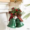 Colgantes Navideños Transfronterizos, Colgantes de Campana con Lazo Retro, Carrillones de Viento Abiertos de Hierro, Arreglos de Decoración Navideña