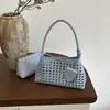 Bolso de axila tejido a mano de estilo coreano, de nicho, para mujer, bolso tote casual de moda, bolso de hombro de gran capacidad para mujer