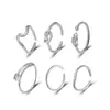 Anillo Abierto Multijunta Transfronterizo Europeo y Americano Juego de 22 Piezas Anillo de Amor Diseño para Mujer Anillo Retro de Nicho