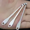 Pinza para orejas redonda de acero inoxidable delgada de los años 80, limpiador de oídos, cucharilla para oídos, herramienta para quitar cera del oído