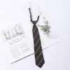 Corbata Jk Femenina Estilo Estudiante Universitario Departamento Japonés Uniforme Libre Camisa Rojo Vino Rayas Foto de Graduación Corbata Pequeña Masculina