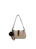 Bolso de axila retro de gamuza nuevo 2026 para mujer, bolso de hombro cruzado de alta gama con colgante de bola de pelo, bolso tote para el día a día
