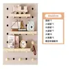 Painel de Pegboard Personalizado Suporte de Parede Ganchos Prateleiras Placa Criativa para Pendurar na Parede Prateleira de Armazenamento de Madeira