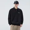 Roupas Masculinas Fengshe / Primavera e Outono 2026 Moletom Gola Polo Manga Longa Masculino Moletom Soltinho Tendência