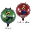 Globo de Película de Aluminio con Forma de Nuevo Super Mario Luigi Peach Princesa Transfronterizo Suministros para Fiesta de Cumpleaños