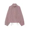 Ropa de mujer europea y americana transfronteriza ZA, popular en AliExpress, nueva moda de principios de otoño, chaqueta a cuadros casual holgada con cuello alto