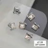 Uña Larga con Forma de Arco Recto Accesorios de Aleación Plata Lateral Montón de Dulces Taladro Joyería para Uñas Decoración para Uñas Postizas Taladro
