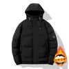 Nueva chaqueta acolchada de algodón para hombre de invierno 2026, engrosada para abrigar, con capucha, cortavientos, informal, versátil, prenda de abrigo para hombre