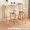 Juego de Mesa y Sillas de Bar Pequeñas Minimalistas Modernas para Uso en el Hogar, Mesa Larga de Patas Altas para Sala de Estar, Mesa de Bar Montada en la Pared Divisoria, Mesa de Café