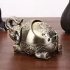 Cenicero de Elefante Estilo Europeo con Tapa, Creativo Cenicero Retro para Sala de Estar y Hogar de Lujo Ligero, Cenicero de Alta Gama de Moda