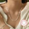 Comercio Exterior Transfronterizo Temu Más Vendido Popular en Tiktok Collar Figaro 3 en 1 Chapado en Plata Ancho de 4 mm Joyería Unisex