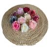 Amazon IDY decoração de parede de flores simulação de foto cabeça de flor de rosa flor artificial cabeça de flor vermelha arte de flor de carro de casamento